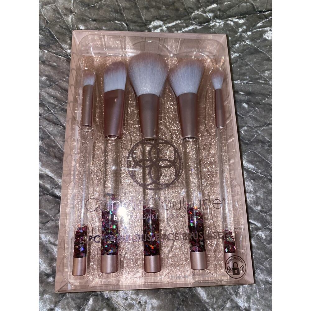 New Candie Couture by Margaret Josephs 5‎ pc Fabulous Face Brush Set + Mirror